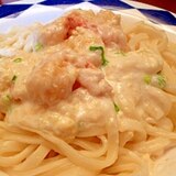 えびのホワイトクリームチーズソース・パスタ